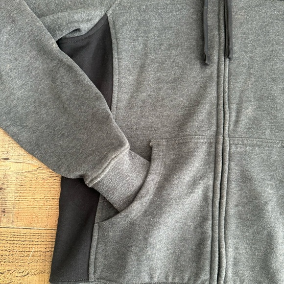 The North Face Zip Up Hoodie Jacket Gray Black MEDIUM - Picture 3 of 8